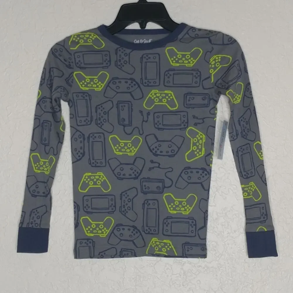 Cat & Jack Gamer Themed Pajama Top Size 10